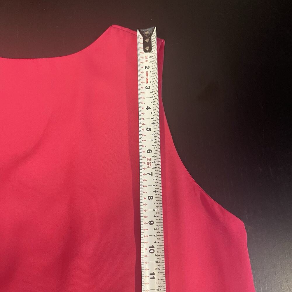 Carole Christion Women's Shift Dress Size 14 Pink Romantic Cocktail Party Ruffle - Picture 7 of 8